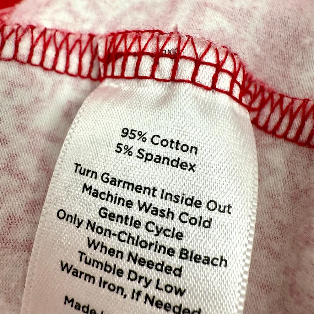 The TALBOTS Tee Small Red Cozy Soft Holiday Christmas Blouse Shirt Top Winter - Picture 7 of 8